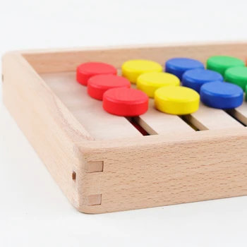 JaheerToy Septynių Spalvų Žaidimas Spalvų Pažinimo Montessori Ankstyvojo ugdymo Kūdikio žaislai Vaikams, Vaikams Medinis Žaislas