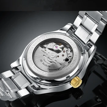 Japonijoje MIYOTA Judėjimo Automatinis laikrodis Šviesos Rankas KARNAVALAS Prabangių Laikrodžių Vyrams, Vandeniui Visiškai Plieno Mechaninių Laikrodžių Relogio
