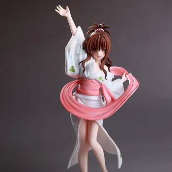 Japonijos Anime MYLĖTI Yuuki Mikan Kimono Yukata PVC Veiksmų Skaičius, Žaislų 20cm Seksuali Mergina Duomenys Suaugusiųjų Kolekcijos Modelis Žaislai, Lėlės Dovana