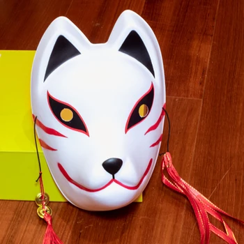 Japonijos Fox Kaukės Rankomis dažyti Stiliaus Natsume Draugo Sąskaitą Cosplay Kaukė Maskuotis Šalis Kamuolys Kabuki Kitsune Cosplay Rekvizitai