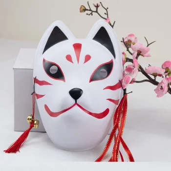 Japonijos Fox Kaukės Rankomis dažyti Stiliaus Natsume Draugo Sąskaitą Cosplay Kaukė Maskuotis Šalis Kamuolys Kabuki Kitsune Cosplay Rekvizitai