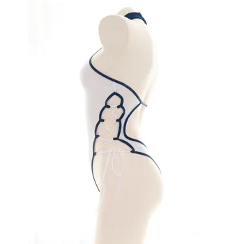 Japonijos Mielas Kūno Erotinis Vienas Gabalas Lingerie Teddy Matyti Per Bodysuits Moterų, Mergaičių Cos Cosplay Apranga Tvarstis Kūno Kostiumas