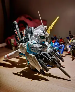Japonų anime duomenys Gundam SD BB Full Armor Vienaragis RX-O Vienaragis Zniszcz Modelis veiksmų skaičius, plastikiniai rinkiniai žaislų Mažmeninės Langelyje