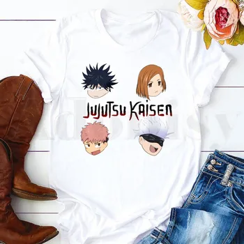 Japonų Anime Džiudžiutsu Kaisen Yuji Itadori T Marškinėliai, moteriški marškinėliai trumpomis Rankovėmis Moteriška Viršūnes Tees Harajuku 