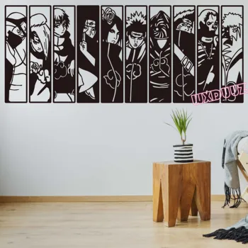 Japonų anime Naruto ilgai versija piktadarys organizacijos simbolių sienų dekoravimas sienų lipdukai vaikų kambarys polietileno A8