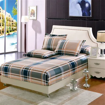 Japonų mados stilius mėlyna pilka juostele pledas modelis lova įrengtas 3pcs geometrinis medvilnės patalynės, namų tekstilės twin visą karalius, karalienė