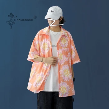 Japonų Stiliaus Vyrų Kimono Pora Drabužiai Moterims Gėlių Spausdinti Marškinėliai Japonija Yukata Kailis marškinėliai Liemenėlė Vest Cardigan Azijos Kostiumai