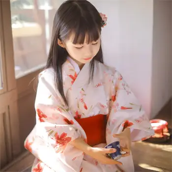 Japonų Tradicinio Stiliaus, Vaikų Kimono ilgomis Rankovėmis Vaikams, Kūdikių Mergaitės, Apranga, Rūbų Spausdinti Yukata Kostiumai 1Pcs ZL890