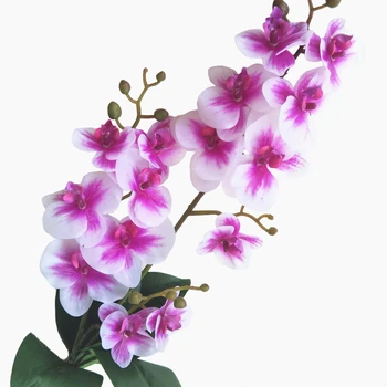 JAROWN Dirbtinis Nekilnojamojo Touch Latekso Drugelių Orchidėja Flores 3 Filialo 15 Galvos Juosta Lapų Netikrą Gėlių Vestuvių Dekoro Namų Dekoracijos