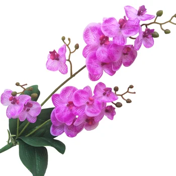 JAROWN Dirbtinis Nekilnojamojo Touch Latekso Drugelių Orchidėja Flores 3 Filialo 15 Galvos Juosta Lapų Netikrą Gėlių Vestuvių Dekoro Namų Dekoracijos
