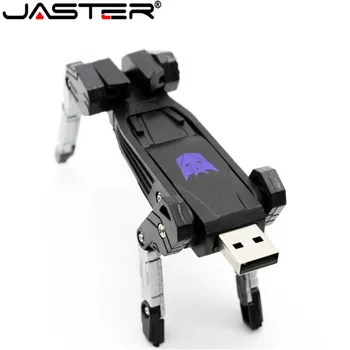JASTER plastiko žaislas stiliaus U disko animacinis personažas, usb 2.0 flash drive transfomer 4GB 8GB 16GB 32GB 64GB transformacijos robotas