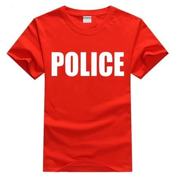 JAV POLICIJA Nauja, vyriški marškinėliai trumpomis Rankovėmis Marškinėlius Medvilnės T Shirts Vyras Drabužių Kietas Viršūnes Tees