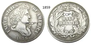 JAV Rinkinys(1838-1882) 9pcs Įvairių Galvos Pusę Dolerio Modelius Sidabro Padengtą Kopijuoti Monetos