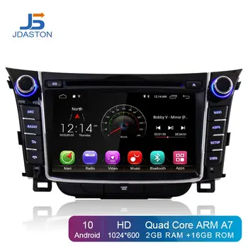 JDASTON Android 10.0 Automobilių DVD Grotuvas Hyundai I30 Elantra GT 2012-2017 Multimedia, GPS Navigacija, 2 Din Automobilio Radijo Garso Stereo