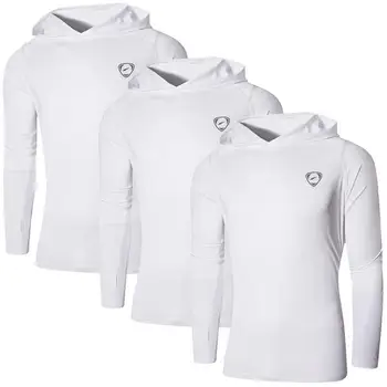 Jeansian 3 Pack Vyrų UPF 50+ UV Apsauga nuo Saulės, Lauko Long Sleeve Tee Marškinėliai Marškinėlius (T-Shirt Paplūdimio Vasaros LA271 PackA