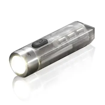 JETBEAM MINI-VIENA 500lm EDC LED Keychain Žibintuvėlis su UV/Žalia/Raudona RGB Sidelight Tipas-C Įkrovimo Mini Pocket Šviesos Fakelas