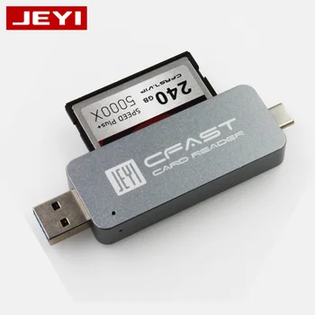 JEYI CFast Kortelių Skaitytuvas USB3.0 USB3.1 TIPAS-C TIPO Dual Port USB-USB-C Nešiojamų CFast2.0 Reader USB3.1 GEN2 10Gbps