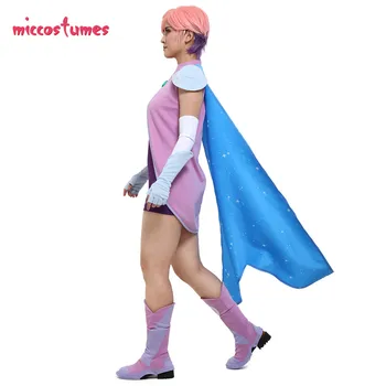 Ji Ra Glimmer Cosplay Kostiumų Moteris Halloween Apranga Bodysuit Cape