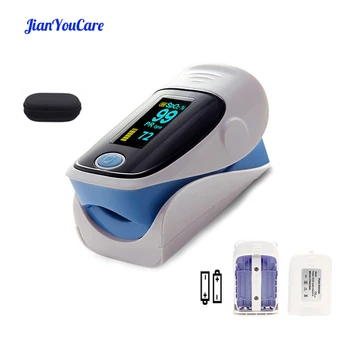 JianYouCare Skaitmeninį piršto pulse oximeter OLED medicinos pulsioximetro SPO2 oximetro de dedo Kraujo Deguonies Įsotinimo Metrų & atveju