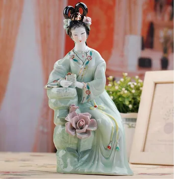 Jingdezhen Rankų Darbo Klasikinis Keramikos Grožio Porceliano Statulėlės Šachmatų Tapyba, Skulptūra Namų Svetainės Ornamentu Amatų Apdaila