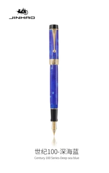Jinhao 100 Centennial Dervos Fontanas Pen EF/F 18KGP M / Smilgos Plunksnų 0.5 /1,0 mm su Konverteris Aukso Įrašą Verslo Biuras Dovanų Rašiklį