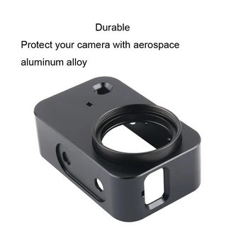 JINSERTA Apsaugos CNC Aliuminio Rėmas Atveju Xiaomi Mijia Mini 4K Kamera su 37mm UV Objektyvo Filtras +Varžtas Objektyvo Dangtelis Raštas