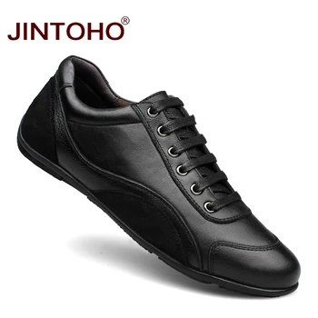 JINTOHO didelis dydis 36-48 originali oda vyrų batų atsitiktinis pažymėjo tne italų dizainerių batų mados vyrų odos mocassins batai