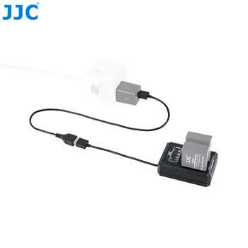 JJC USB Dual Baterijos Kroviklis skirtas Fujifilm X100V X-T200 X-A7 XT3 X100F X-Pro2 XT30 XT20 XT10 NP-W126 NP-W126S Pakeičia BC-W126S