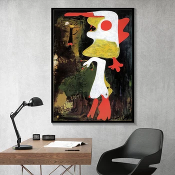 Joan Miro Abstrakti Akvarelė Sienos Menas, Plakatų Ir Grafikos Garsaus Drobė, Tapyba Kambarį Namo Apdaila Nuotraukas