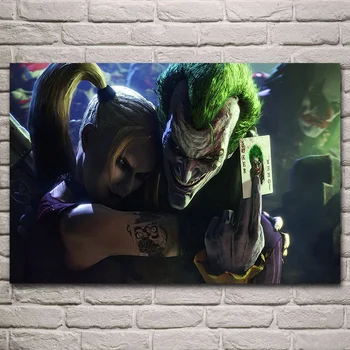 Joker Komiksai Sienos Meno Tapybos Spausdinimo Ant Drobės Harley Quinn ir Joker Drobės Plakato Nuotraukas Kambarį Sienų Dekoras Cuadros