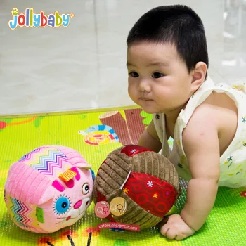 Jollybaby Pliušinis Įdaryti Kūdikių Kamuolius Švietimo Žaislai, Minkšti Gyvūnų Barška Komfortą Mokymosi Jausmą Vaikams, Kūdikių 0-12 Mėnesių Dovana