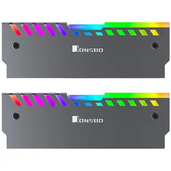 Jonsbo NC-2 LED RAM Modulis, Atminties Vėsinimo Liemenė Spalva/RGB RAM Heatsink AURA Kontrolės Kelis Atminties Lazdos 2vnt