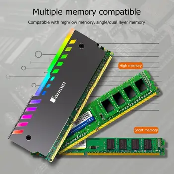 Jonsbo NC-2 LED RAM Modulis, Atminties Vėsinimo Liemenė Spalva/RGB RAM Heatsink AURA Kontrolės Kelis Atminties Lazdos 2vnt