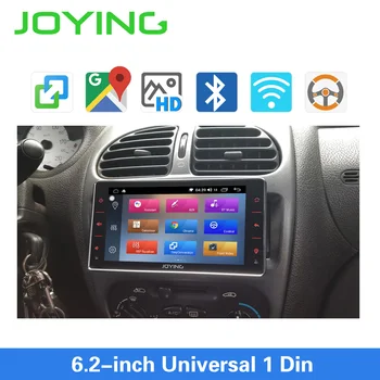JOYING vienas din automobilio radijo Android 8.1 stereo 6.2 colių galvos vienetas universalus 1GB RAM 16GB ROM GPS navigationautoradio audio player