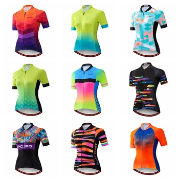JPOJPO Vasaros Dviračių Džersis Moterų 2021 Pro Team, Dviračių Drabužių Maillot Ciclismo Quick Dry MTB Dviračių Džersis Viršų Dviračių Marškinėliai