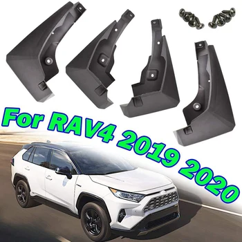 Juodojo Purvo Apsaugų Toyota RAV4 2019 2020 Priekiniai Galiniai Mudflaps Splash Apsaugai Purvasargių Purvo Atvartu 4Pcs