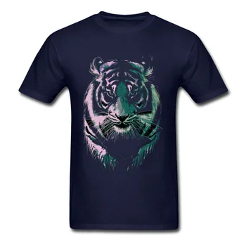Juodos spalvos Marškinėliai 2018 Tigras Grafiti Dizaino Vyrų T-shirt Plius Dydis Viršuje Fitneso Tee Trumpas Rankovės Įgulos Kaklo Kvėpuojantis Audinys