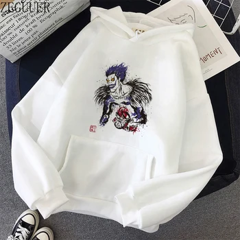 Juokinga Death Note Yagami Light moteris hoodies Atsitiktinis marškinėlius ilgomis Rankovėmis Megztiniai Megztinis Žiemą Harajuku Šiltas Hoodies