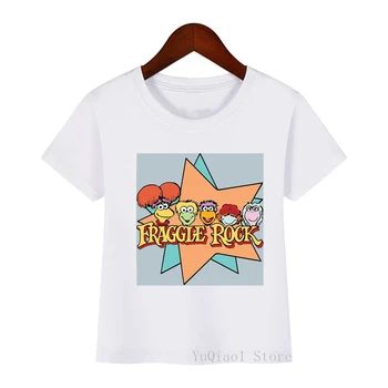Juokinga fraggle roko marškinėlius viršuje berniukų, mergaičių harajuku kawaii vaikų drabužių mielas kūdikis bamblys streetwear vasaros camisetas