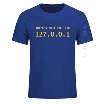 Juokinga IP Adresą, O Neck T Shirt Prekės ženklo Vyrai Medvilnė Nėra Vietos Kaip 127.0.0.1 Kompiuterio Geek, Komedija Marškinėlius Negabaritinių Viršūnės