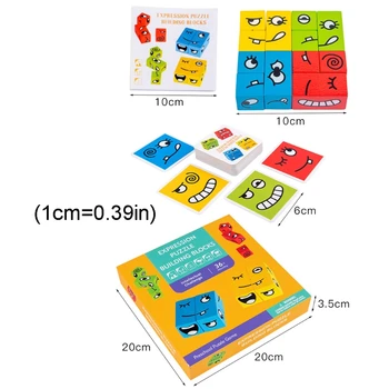 Juokinga Išraiška Spalvinga Dėlionė Magic Cube Blokai Švietimo Žaislas Q6PD