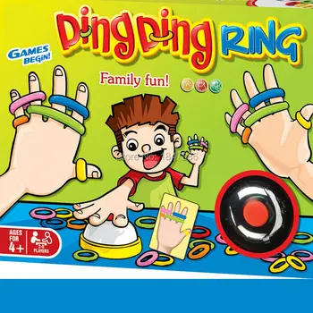 Juokinga Iššūkis Ring Ding Žaislas, Šeimai Šalis Žaidimai Puikių Praktinių Dalykėlių 2-6 žaidėjų su 24 picture kortelės 60 Plaukų Bell 1
