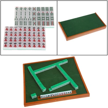 Juokinga, Nešiojamas Mini 144 Mahjong Nustatyti Mah jong Lentelė Tradicinis Žaidimas, Kelionės, Sulankstomas, Patogu