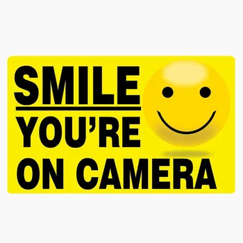 Juokinga, Padengti Įbrėžimams Šypsena Jūs dėl Fotoaparato Automobilių Lipdukas Priedai Vandeniui Atspindinti Kūrybos PVC Lipdukas,14cm*8cm