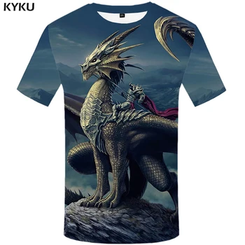 Juokinga T Dragon marškinėliai T-shirt Vyrai Metalo Anime Drabužius Gyvūnų marškinėliai 3d Simbolių Marškinėlius Spausdinti Karinės Shirt Spausdinti