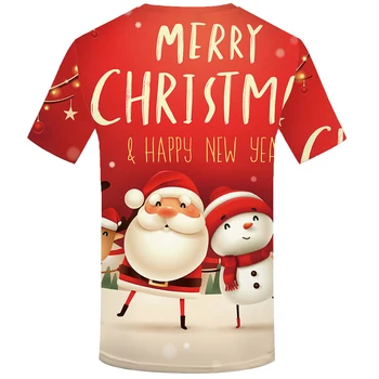 Juokinga T shirts Kalėdų T-marškinėliai Vyrams, Kalėdos Tshirts Atsitiktinis Santa Claus marškinėliai 3d Sniego Spausdinimo Šalies Marškinėlius Atspausdintas Trumpas Rankovės