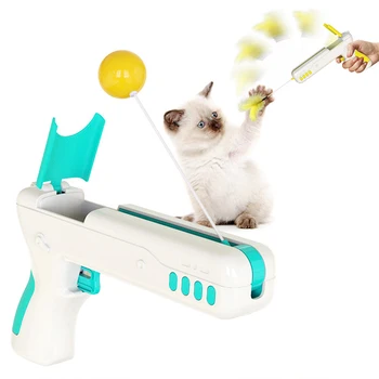 Juokingi Kačių Žaislas Interaktyvus Pet Ginklą Žaislai Funkcija Katės Lazdos, Šunų Pavasario Šaudymo Šautuvus Kačiukas Procut Lavinimo Mažų Šunų Stuff Žaisti