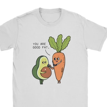 Jūs Esate Gera Riebalų Avokado Vyrų T Shirts Veganų Juokinga Guacamole Animacinių Filmų Maisto Derliaus Tee Camisas Viršūnės T Shirts