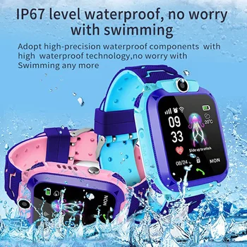 K12 Vaikų Smart Watch Telefonas atsparus Vandeniui LBS Smart žiūrėti Vaikai Padėties nustatymo Skambinkite 2G SIM Kortelės, Nuotolinio Aptikimo Žiūrėti Berniukų, Mergaičių