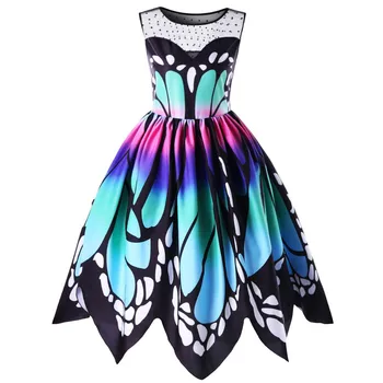 Kabina 2021 Suknelių MADOS Moteriški Drugelis Spausdinimo Rankovių Šalis Suknelė Vintage Sūpynės Nėrinių unikalų karšto Suknelė Lašas Laivybos